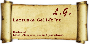 Laczuska Gellért névjegykártya